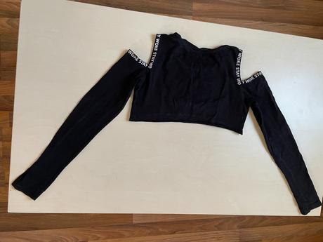 Crop top s průstřihem ramen, velxs, fb sister, xs