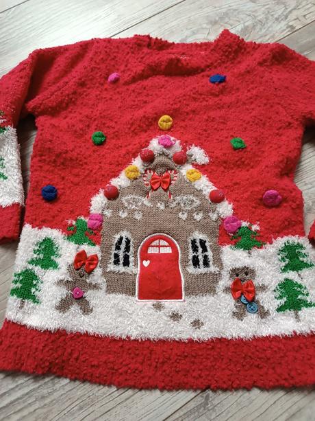 Dívčí zimní vánoční svetr 116, tu,116