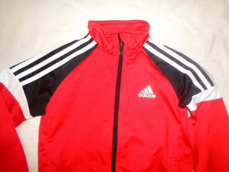 Krásná červená sportovní bunda adidas, adidas,128