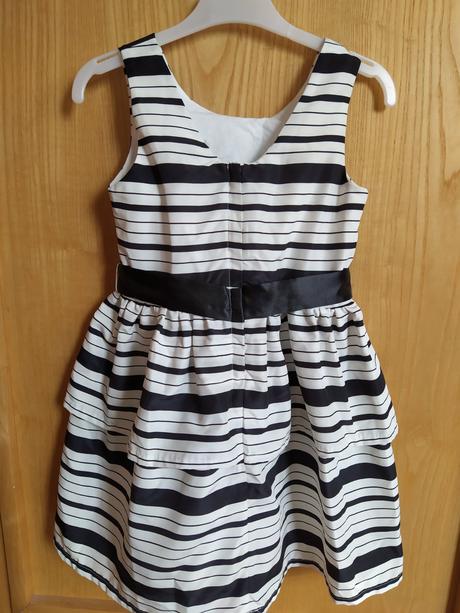Černobílé šaty, h&m,110
