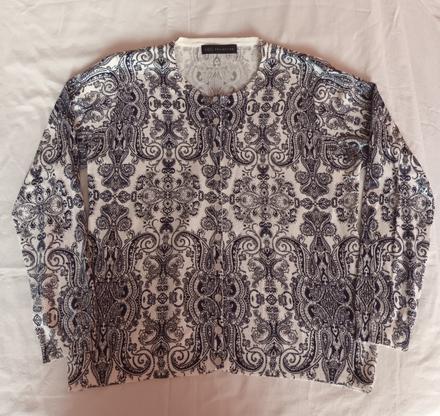 Bílo modrý svetr na knoflíky m&s, marks & spencer,44