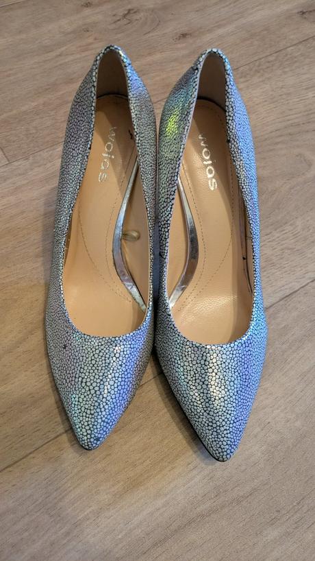 T491 stříbrnočerné lodičky wojas vel. 38, wojas,38