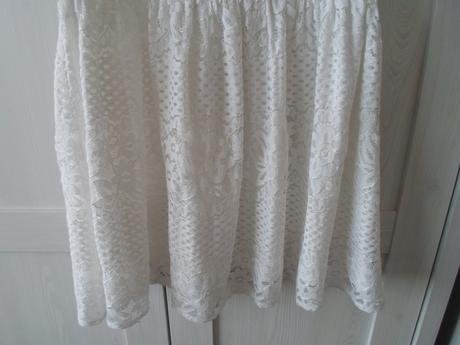 Bílé krajkové šaty šatičky, f&f,158