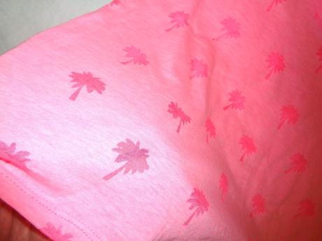 Luxusní svítivě růžové tričko palmy 146/152, 146 / 152