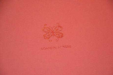 Středně růžové bavlněné tričko s lesklým motýlkem, 128