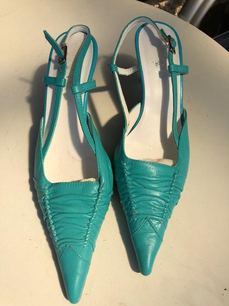 Tyrkysove bata boty spicate vel.36, baťa,36