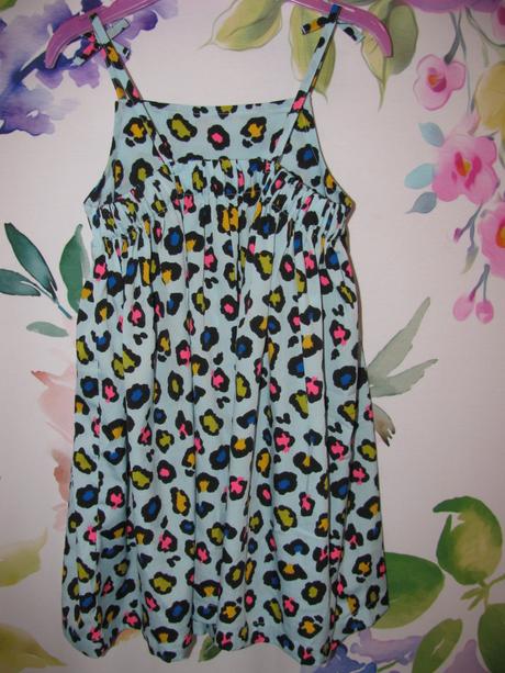 Letní bledě modré šaty s potiskem, matalan,104