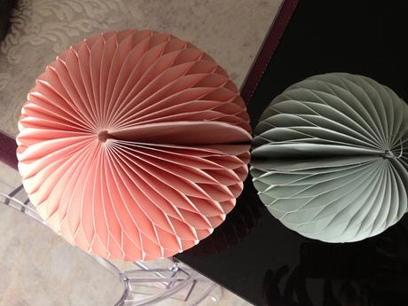 8x papír dekorace koule honeycomb karton pom pom, 