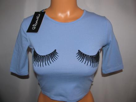 Elastické tričko crop top, xs