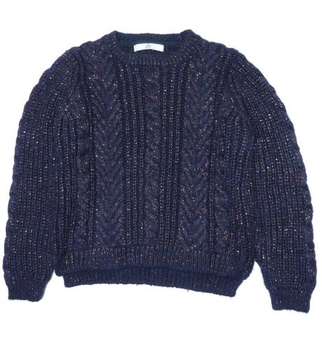 Tmavě modrý třpytivý svetr vel. 152, marks & spencer,152