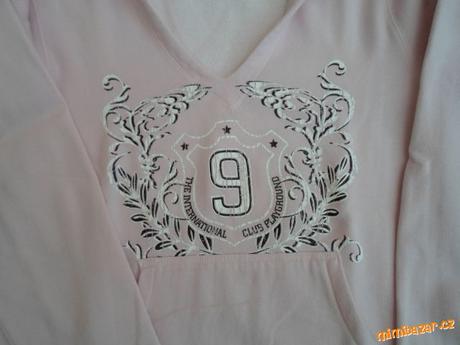 Růžová mikina s kapucí, l