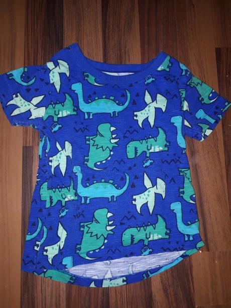 Modré tričko s dinosury 86 next, next,86