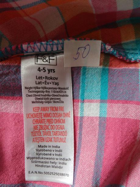 6 x košile / halenka, vel 110/116, caa, faf atd, c&a,110