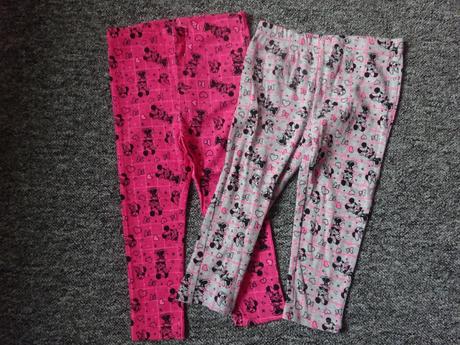 2x legíny s minnie, vel. 92, disney,92