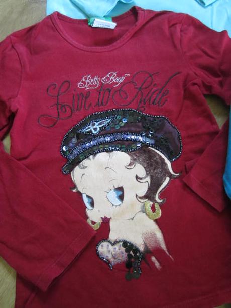 Červené tričko s dlouhým rukávem benetton, benetton,110