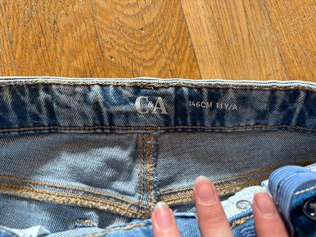 Džínové kraťasy, c&a,146