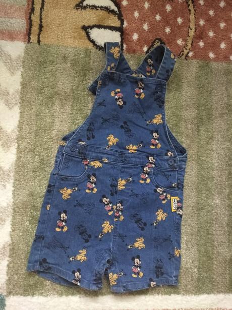 Laclové riflové kraťasy mickey, disney,98