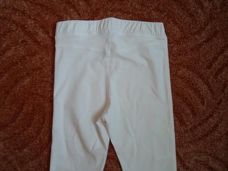 Bílé legíny tregíny džegíny kalhoty 3/4, h&m,146