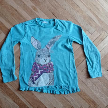 2x tričko se zajíčkem, 128
