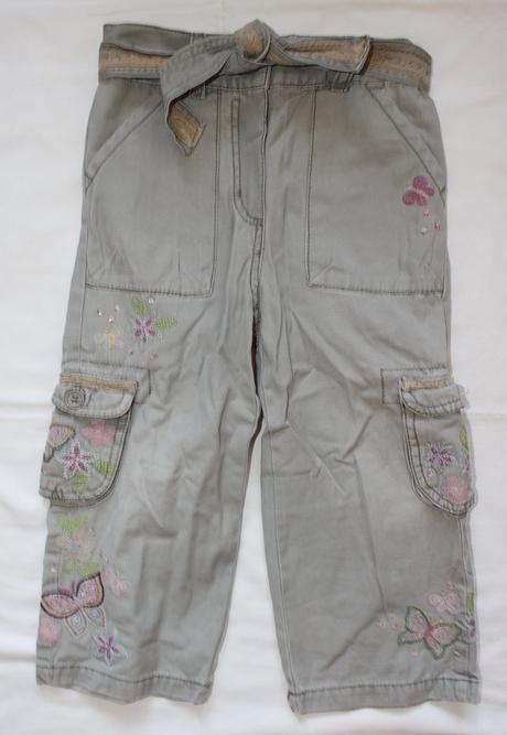 Op86. plátěné kalhoty - kapsáče 2-3 roky, cherokee,98