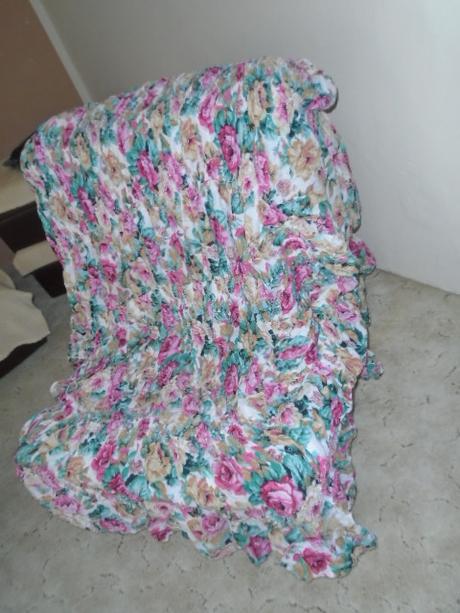 Potah povlak návlek na dvojgauč s područkou květy,