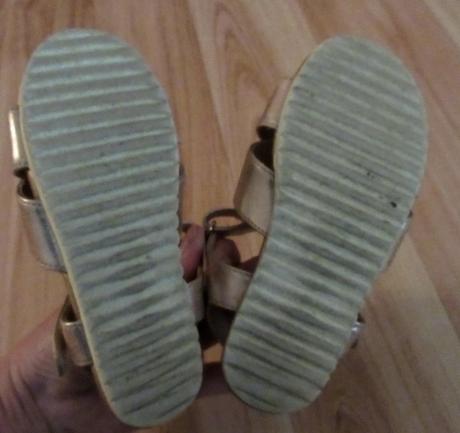 Sandále zlaté, h&m,26