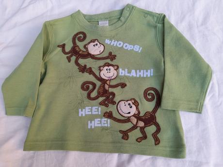Tricko opice - next - 3-6 měsíců, next,68