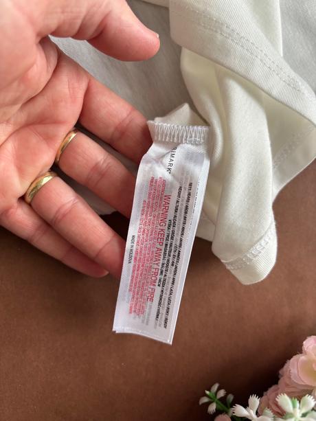 Triko crop top smetanové- v.10/11 let, primark,146