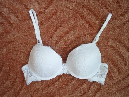 Bílá krajková podprsenka push up- 75b, new yorker,75b