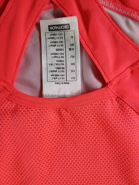 Dívčí funkční sportovní tílko vel 10/11 let, decathlon,140