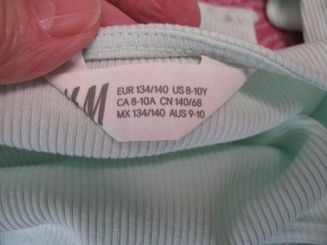 Crop top mátové žebrované tričko h&m, h&m,140