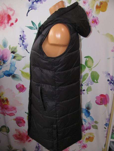 Dámská dlouhá prošívaná vesta s kapucí, m