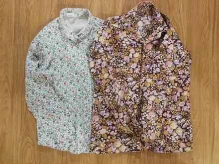 Dvě dívčí halenky, vel. 128-134, 128