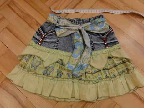 Riflová sukýnka  s mašlí 86-92-98, 92