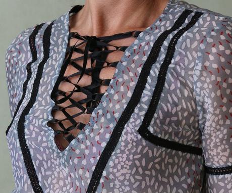 Nová jemná halenka se šněrováním ovs vel.34, ovs,34 / xs