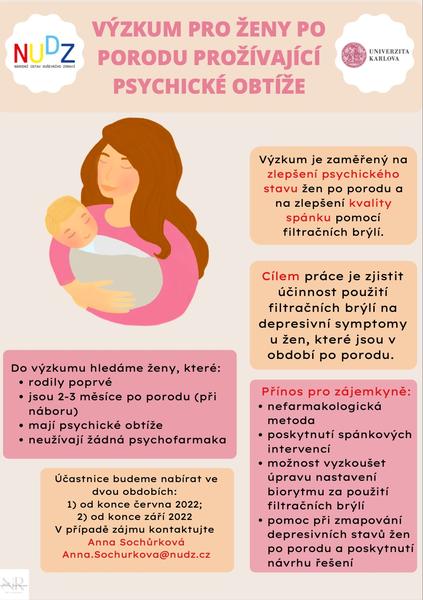 Možnost účasti ve studii pro matky po porodu