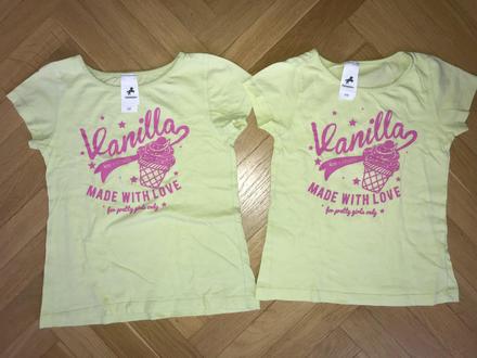 2x tričko 110,122,zmrzlina , palomino, 116