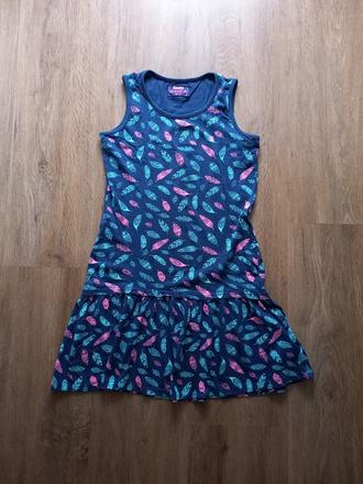 Modré šaty s listama, loap,158