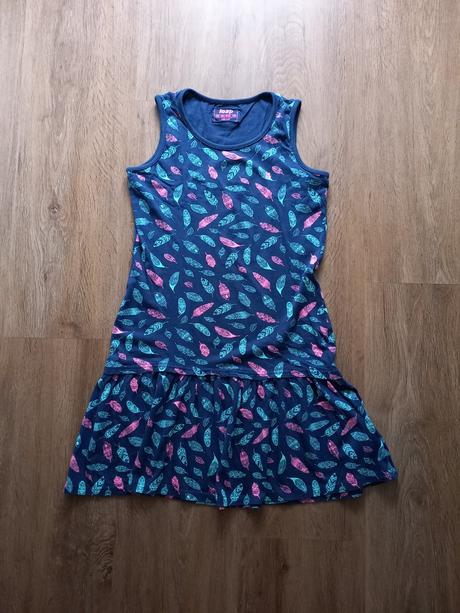 Modré šaty s listama, loap,158