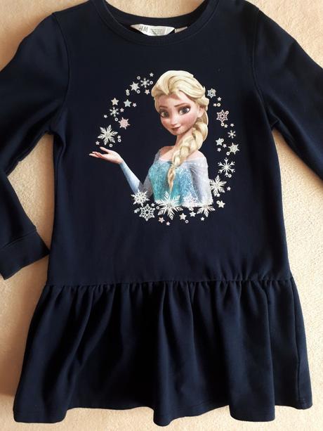 Dívčí šaty, šatičky, frozen - elsa, vel.122/128, h&m,122