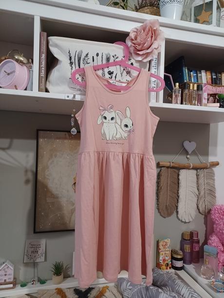 Šaty s králíčky 134/140, h&m,140