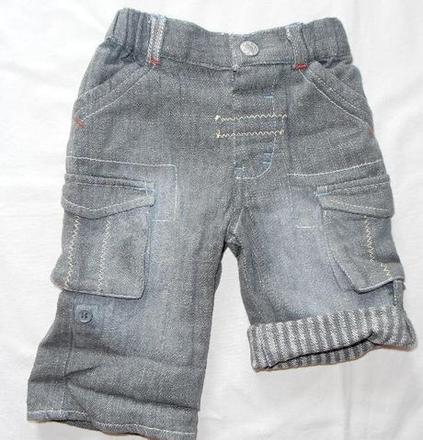 M176. plátěné kalhoty riflového vzhledu 3-6 měs., adams,68