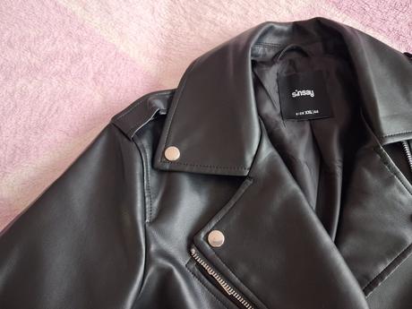 Černá bunda vel. xxl - jednou na sobě, sinsay,xxl