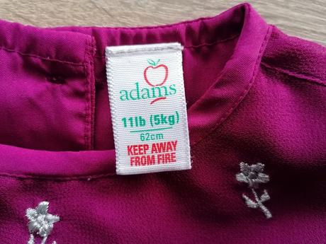 Vínově červené šatičky vel. 62, adams,62