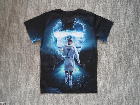 Modré tričko triko krátký rukáv ronaldo, 140