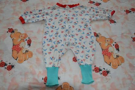 Bavlněný overal bez ťapek, se zipem, 80