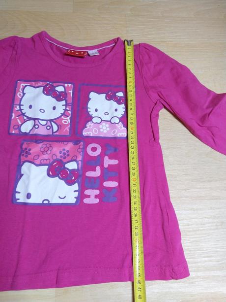 Tričko s dl. růžové hello kitty, 122