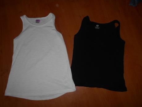 2x dívčí tílko vel. 10-12 let, h&m,140