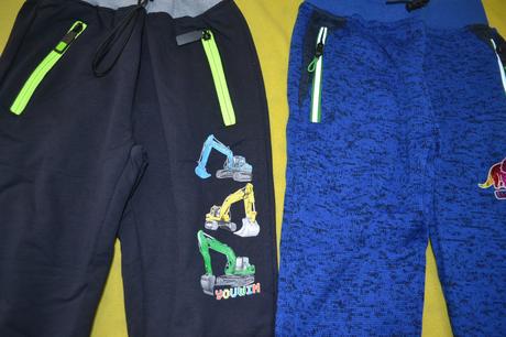 2x tepláky kugo ,bavlna,v.110, bagr, ještěr, kugo,110