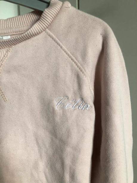 Růžová mikina s nápisem, 98